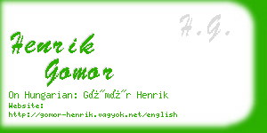 henrik gomor business card